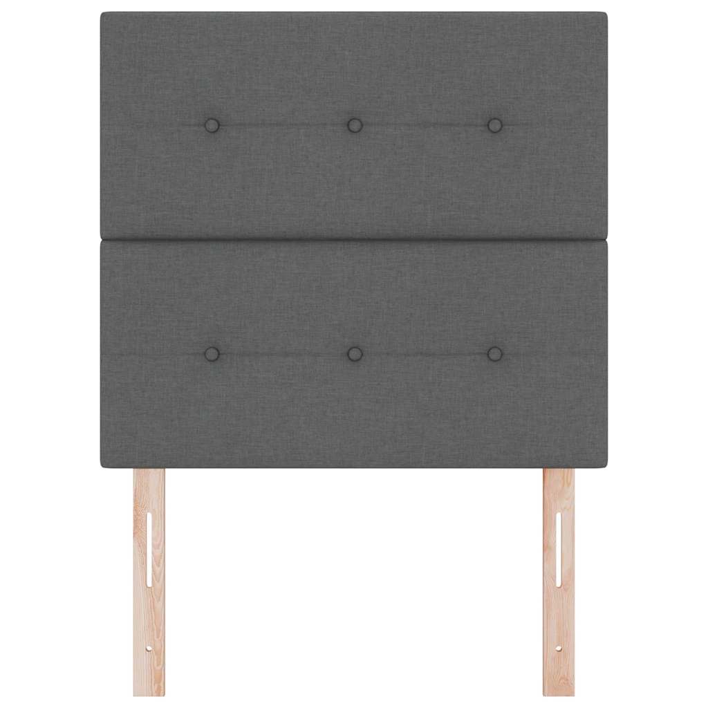 LED glava kreveta s LED trakama Tamno siva 80 cm tkanina