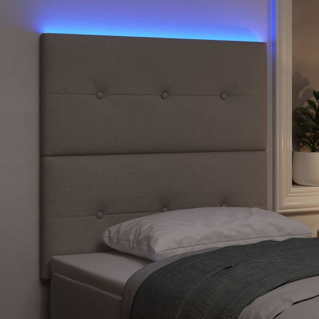 LED glava kreveta Sivo-smeđa tkanina