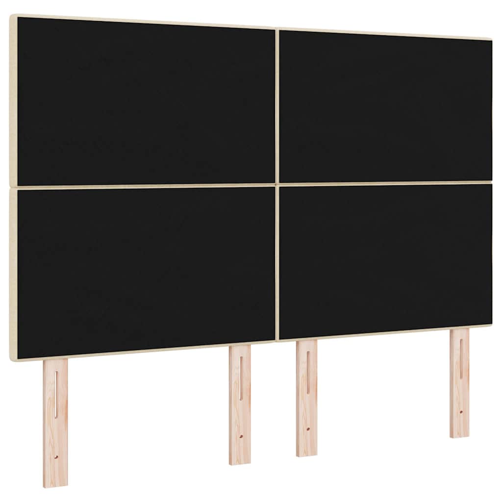 LED glava kreveta s LED trakama Krema 144 cm tkanina