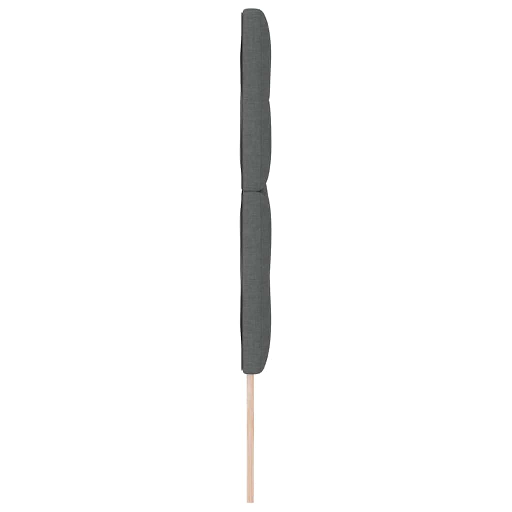 LED glava kreveta s LED trakama Tamno siva 160 cm tkanina