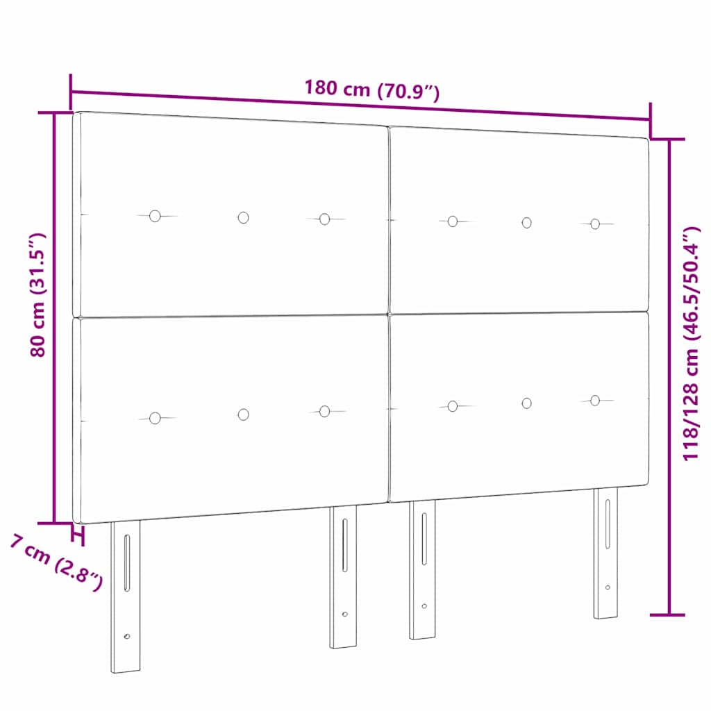 LED glava kreveta s LED trakama Sivi 180 cm Baršun
