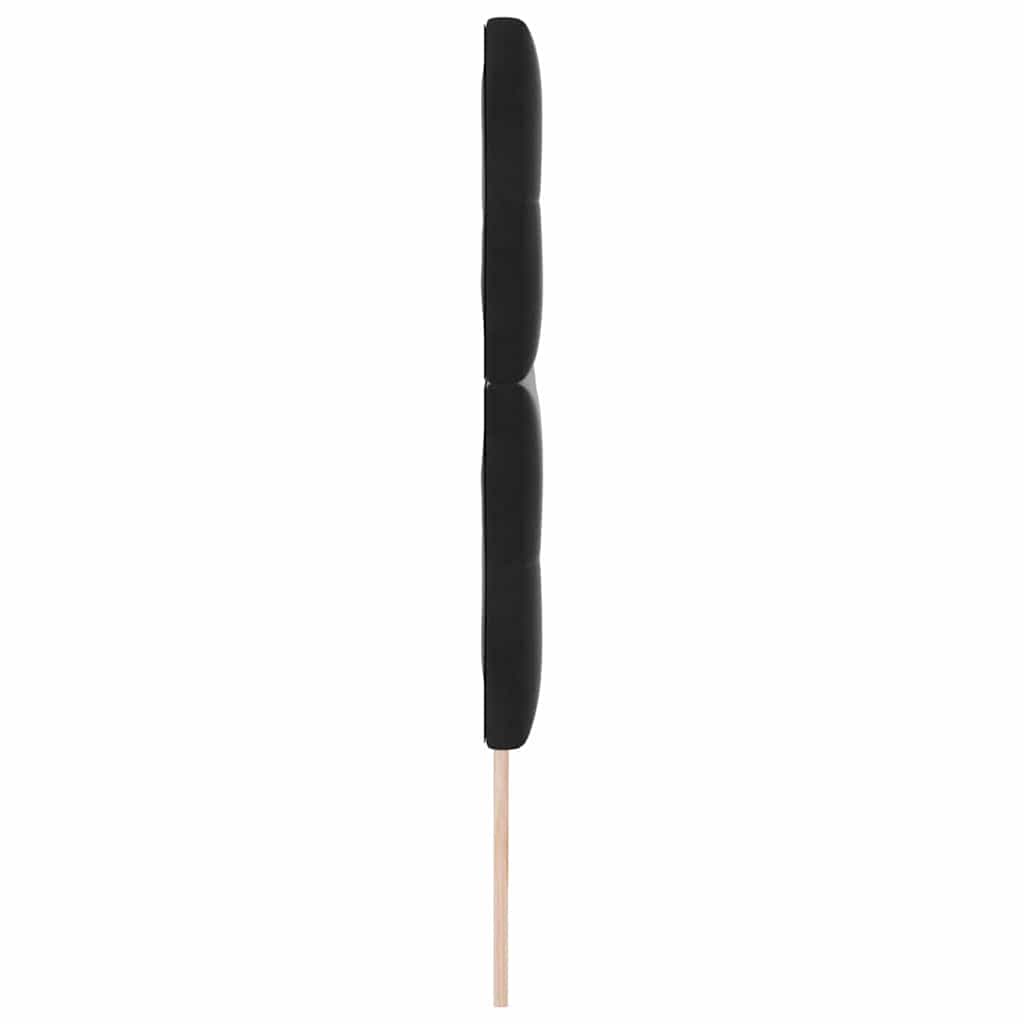 LED glava kreveta s LED trakama Crna 180 cm Baršun