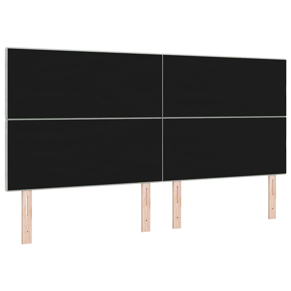 LED glava kreveta s LED trakama Svijetlo siva 200 cm Baršun