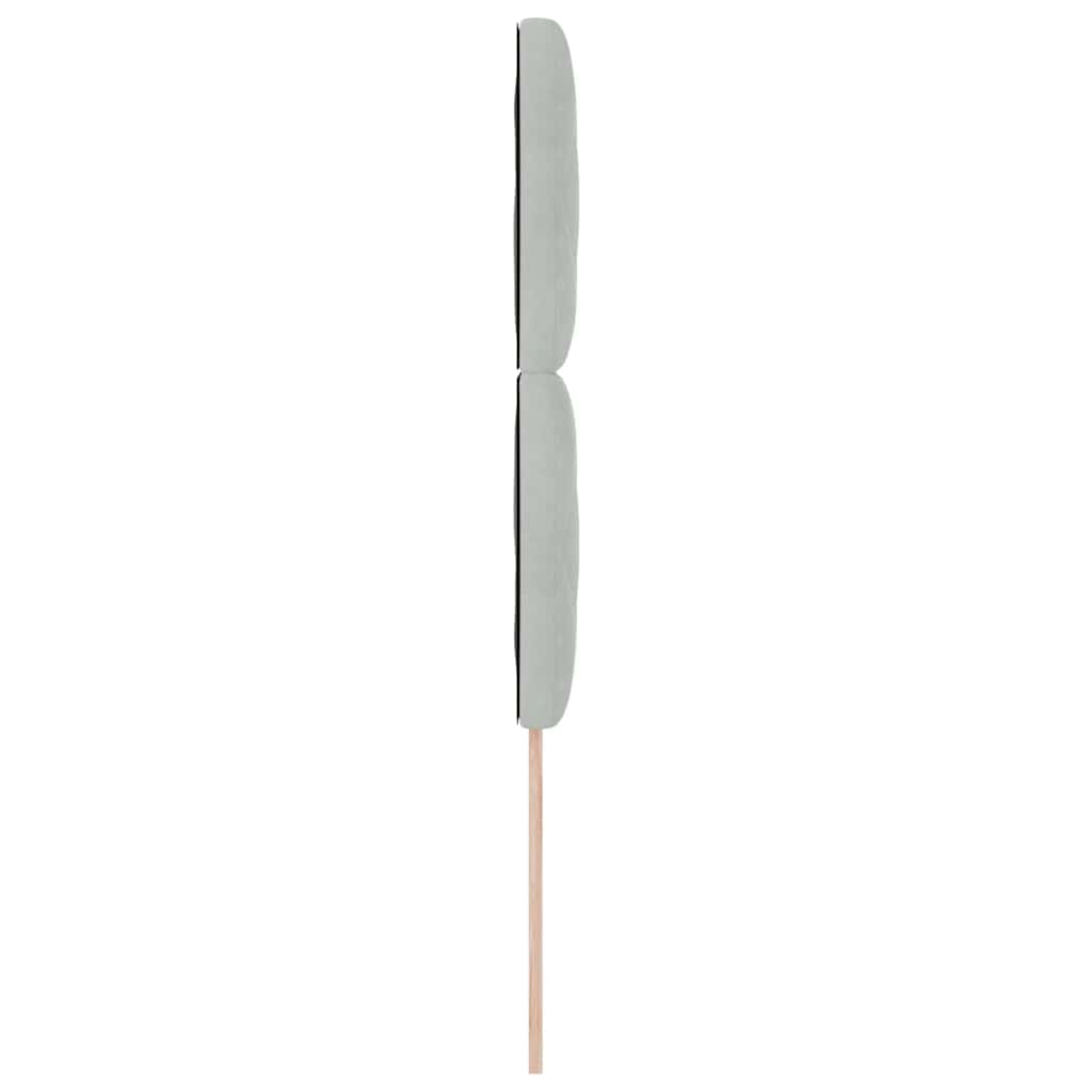 LED glava kreveta Svijetlo siva 90 cm Baršun