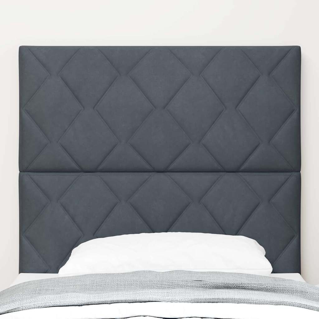 LED glava kreveta Tamno siva 90 cm Baršun