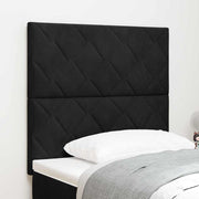 LED glava kreveta Crna 100 cm Baršun