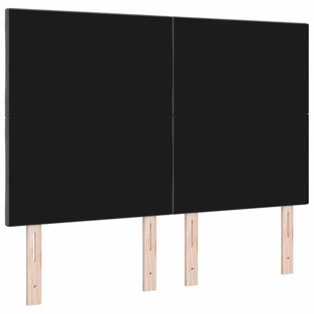 LED glava kreveta Tamno siva 144 cm Baršun