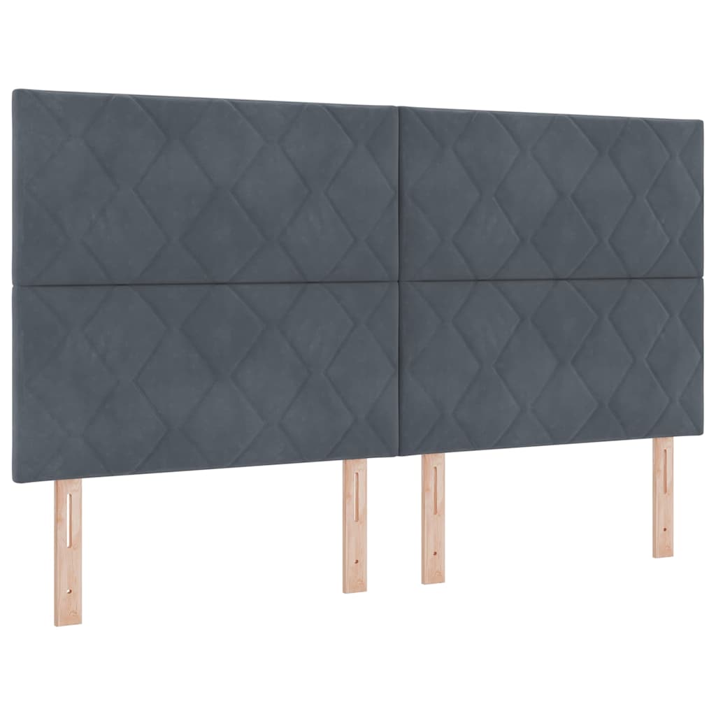 LED glava kreveta Tamno siva 180 cm Baršun