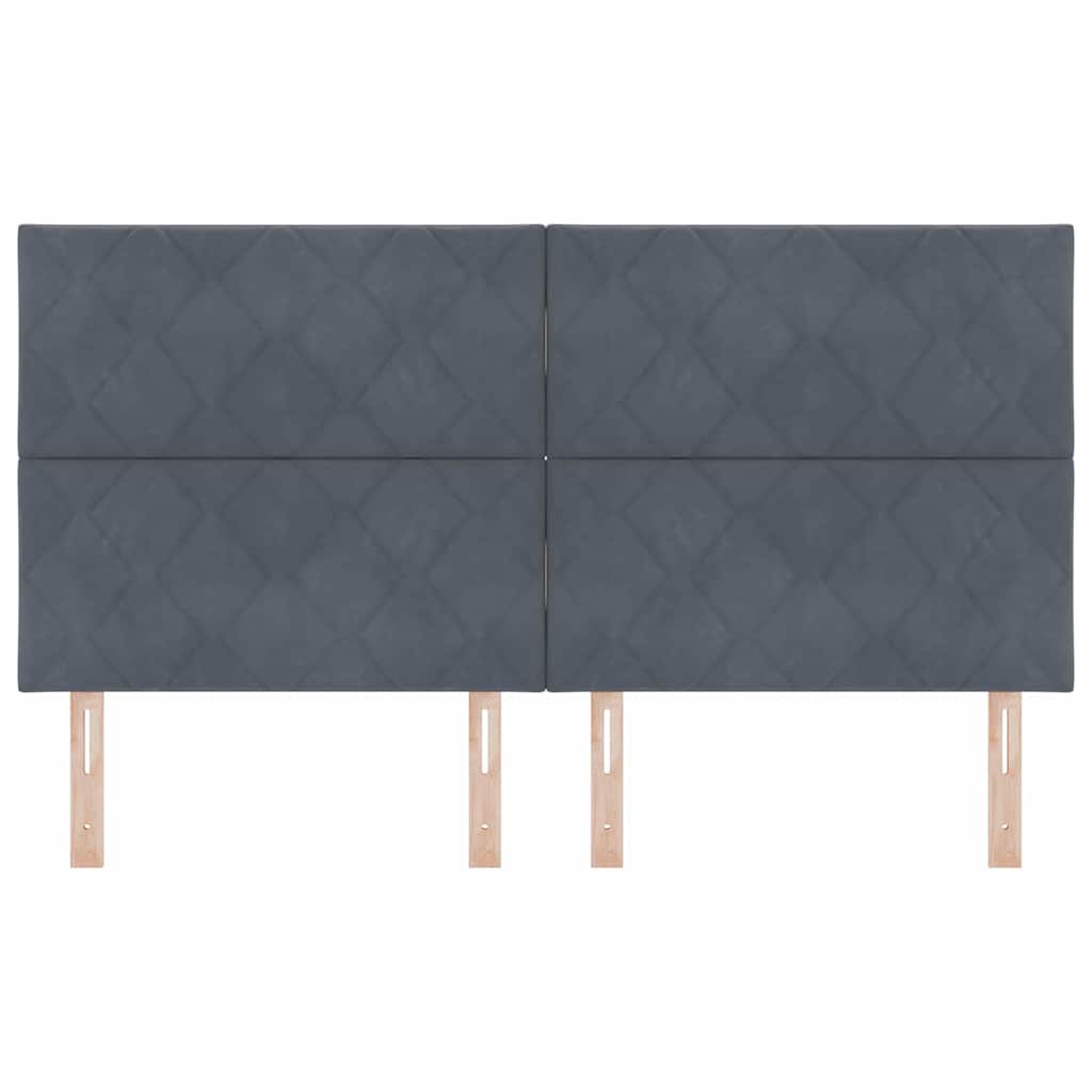LED glava kreveta Tamno siva 180 cm Baršun