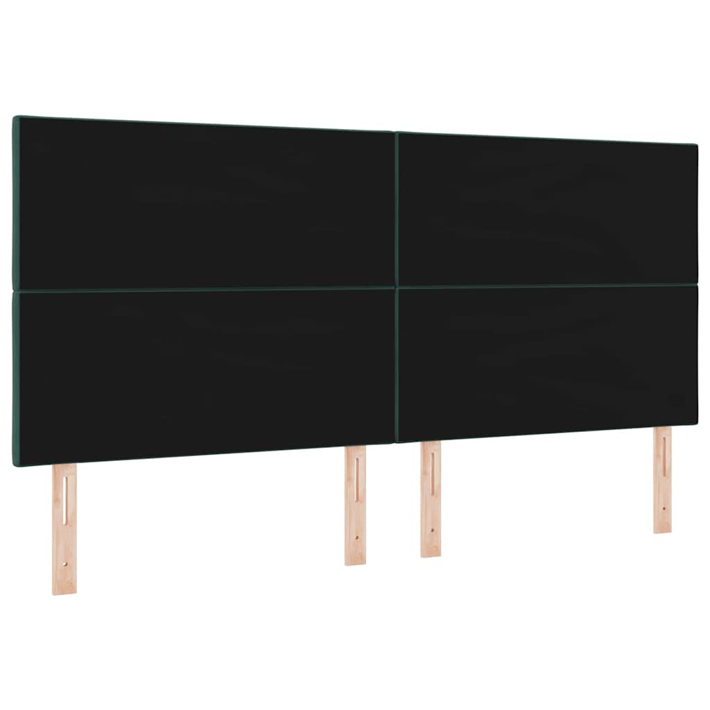LED glava kreveta Tamnozelena 200 cm Baršun