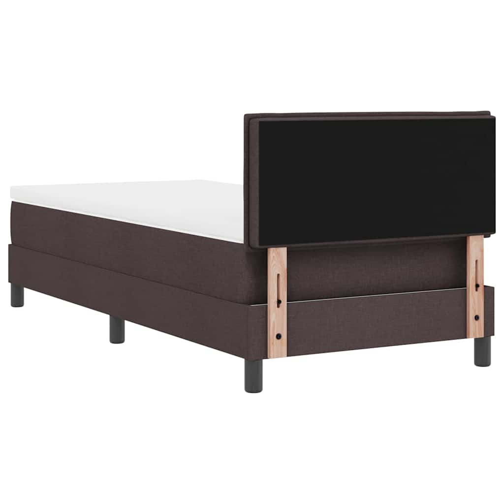 Krevet s opruga kutije Tamno smeđa 90 x 200 cm tkanina