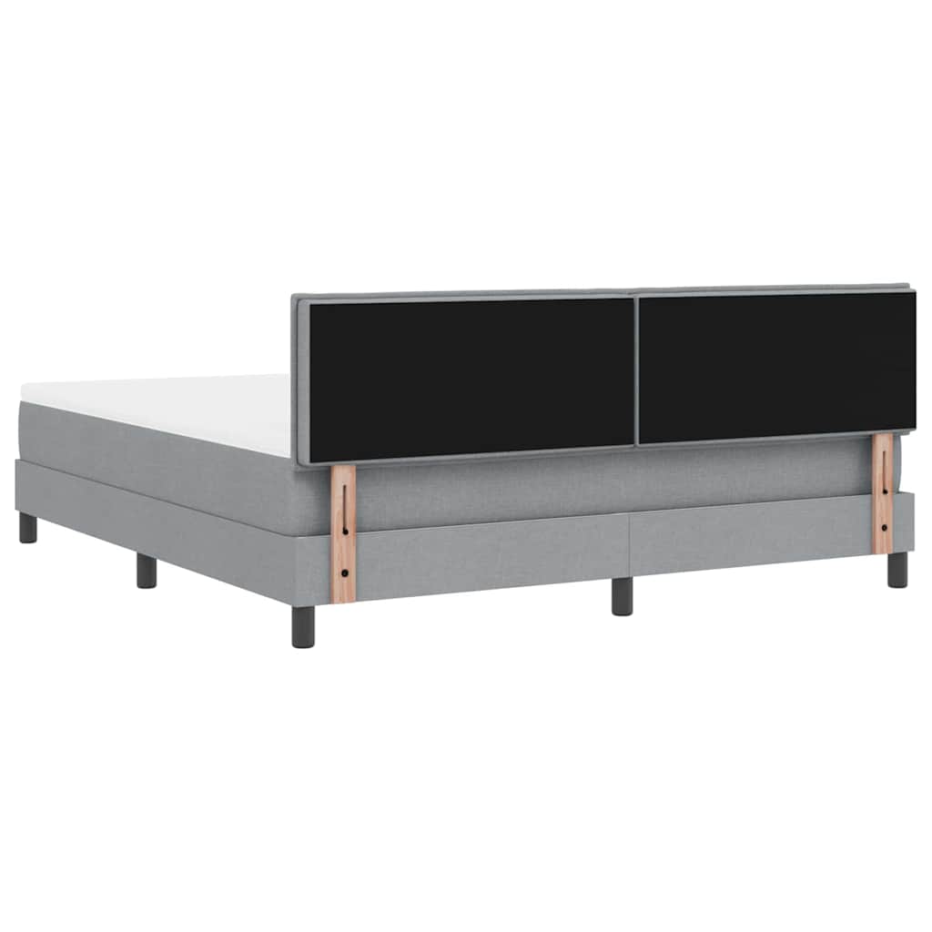 Krevet s opruga kutije Svijetlo siva 180 x 200 cm tkanina