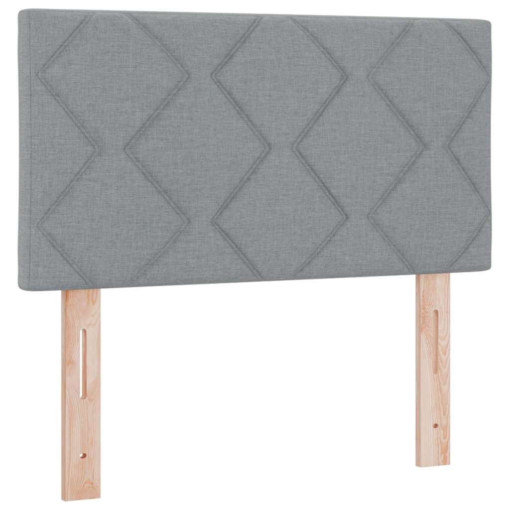 Krevet s opruga kutije Svijetlo siva 120 x 190 cm tkanina