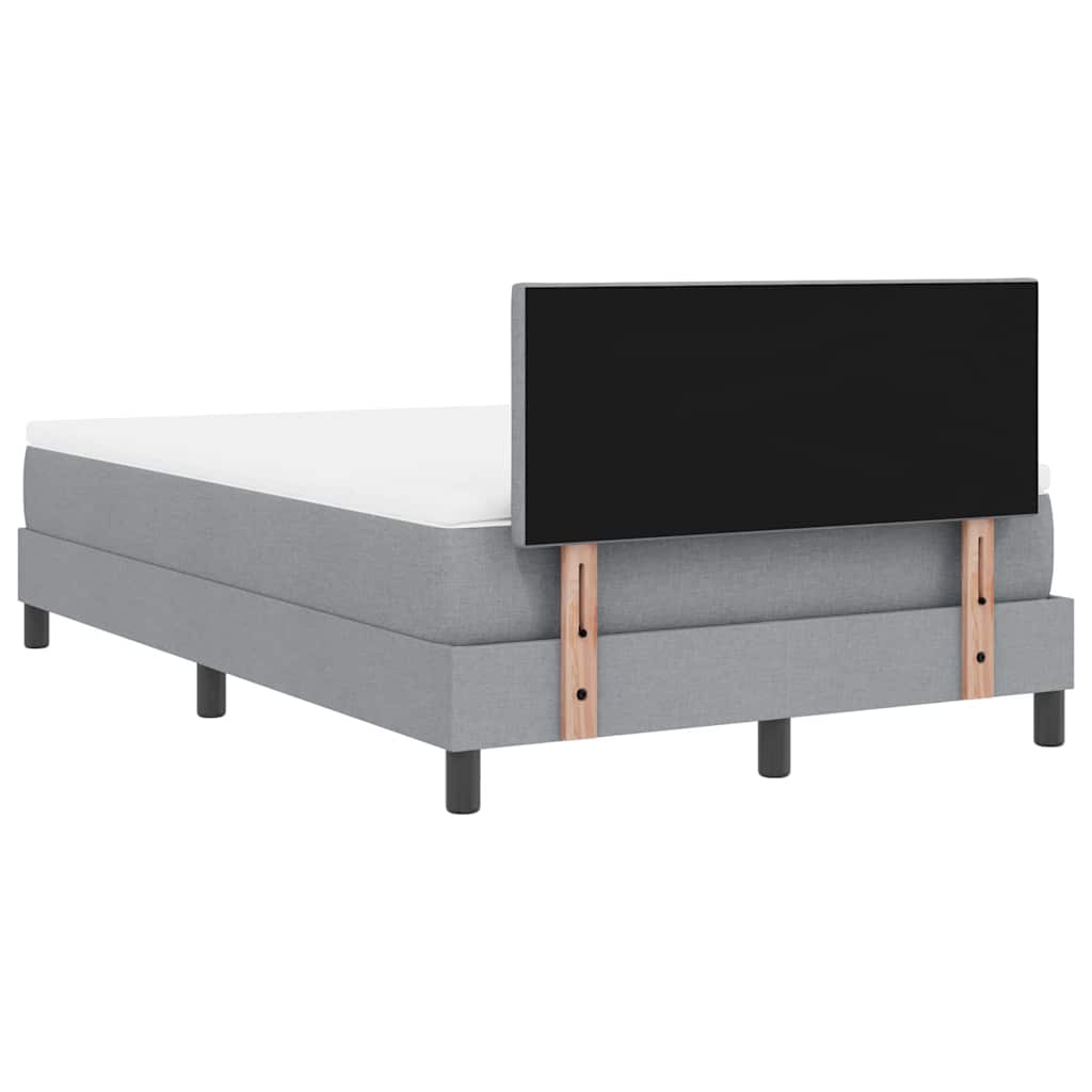 Krevet s opruga kutije Svijetlo siva 120 x 190 cm tkanina