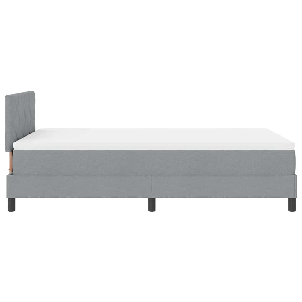 Krevet s opruga kutije Svijetlo siva 120 x 190 cm tkanina