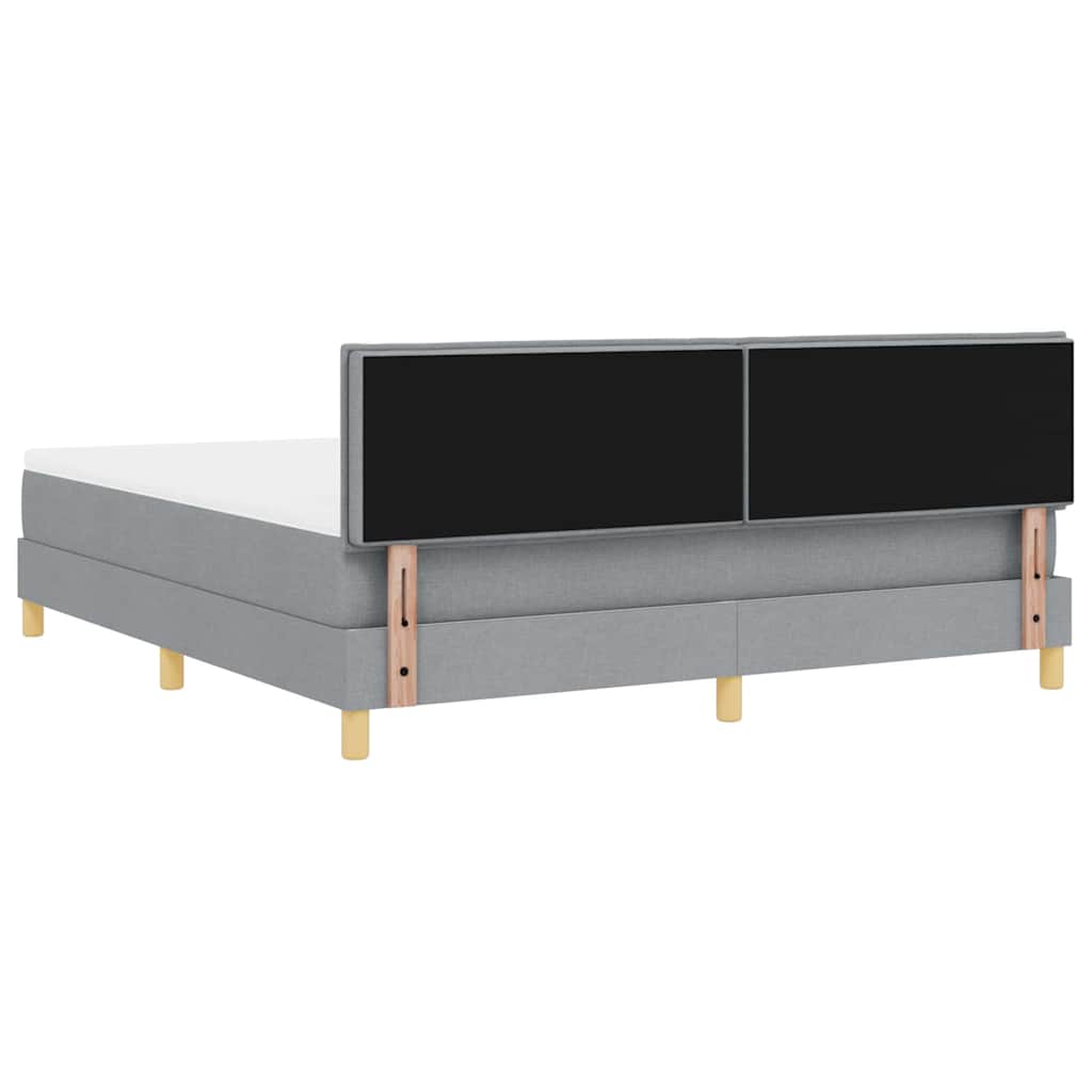 Krevet s opruga kutije Svijetlo siva 180 x 200 cm tkanina
