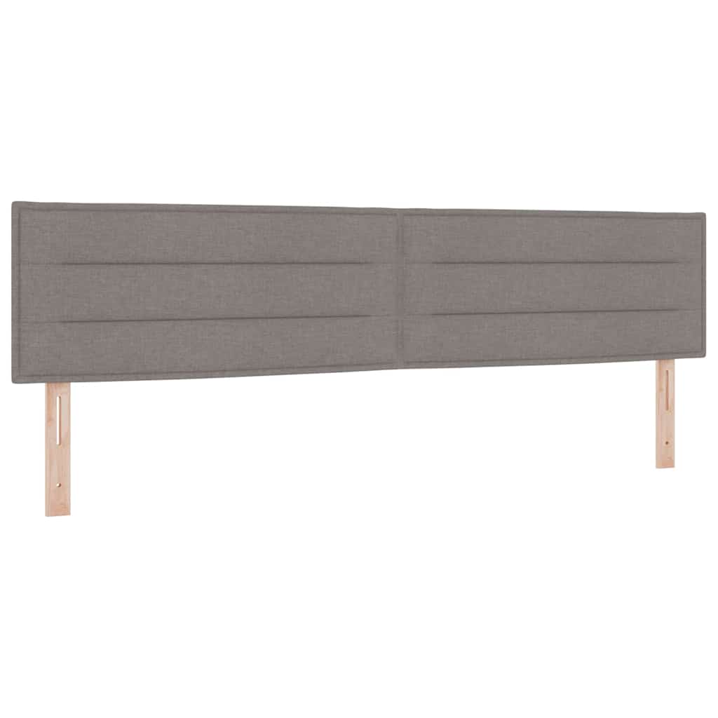 Krevet s opruga kutije Sivo-smeđa 200 x 200 cm tkanina