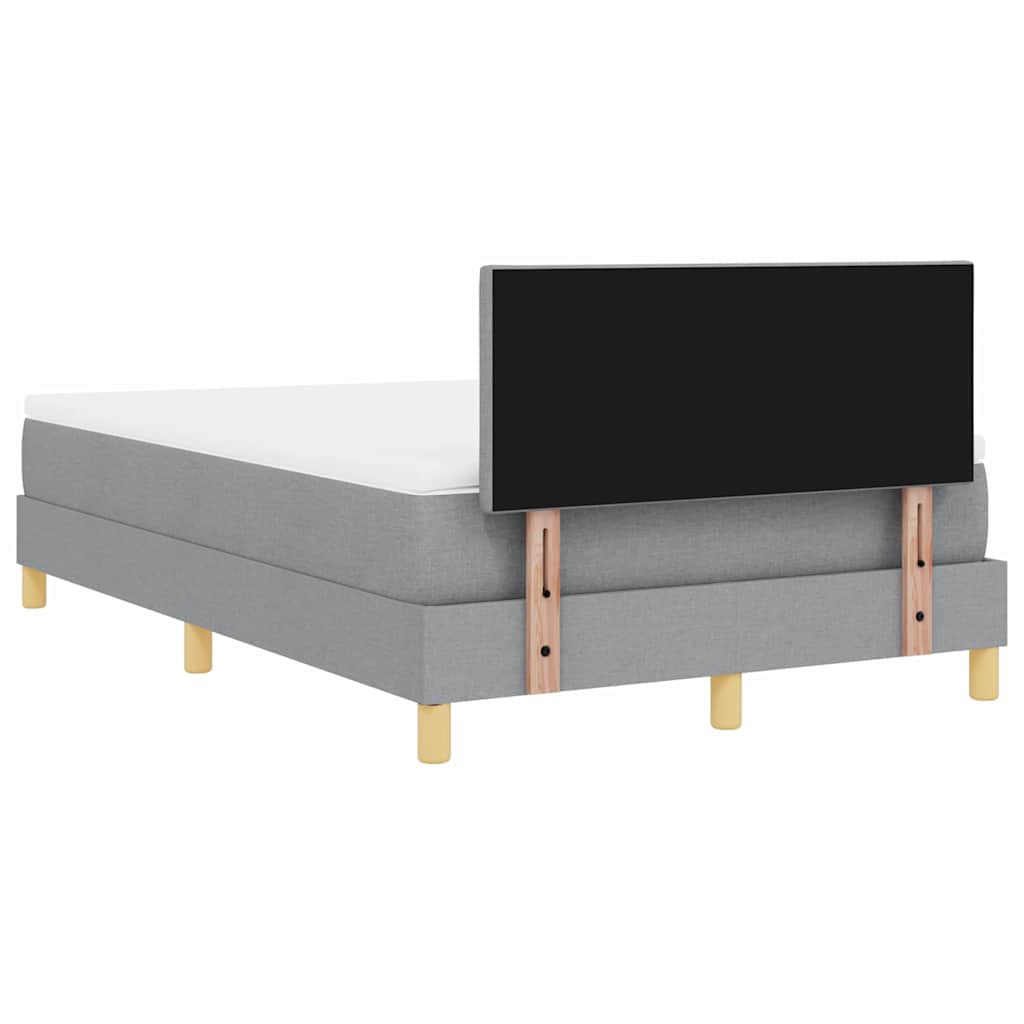 Krevet s opruga kutije Svijetlo siva 120 x 200 cm tkanina