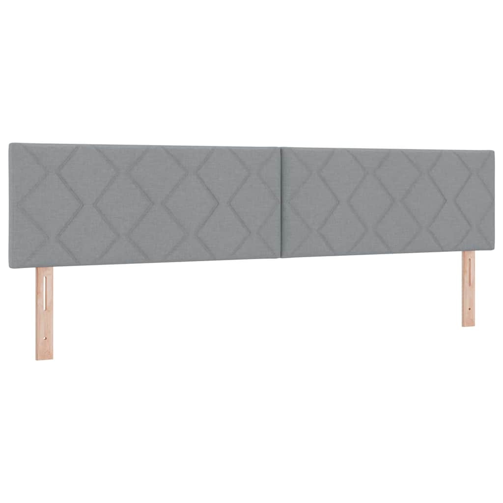 Krevet s opruga kutije Svijetlo siva 200 x 200 cm tkanina