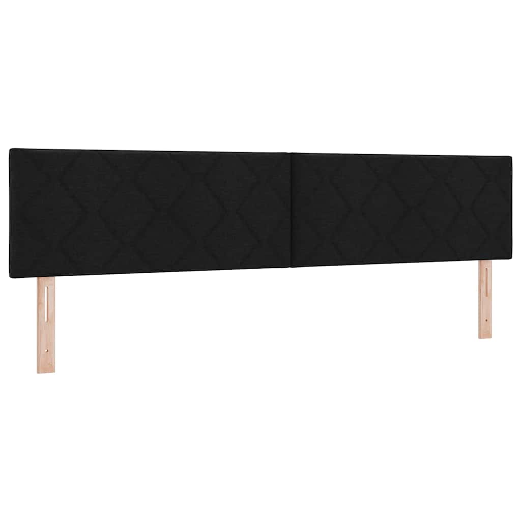 Krevet s opruga kutije s jastukom Crna 200 x 200 cm tkanina