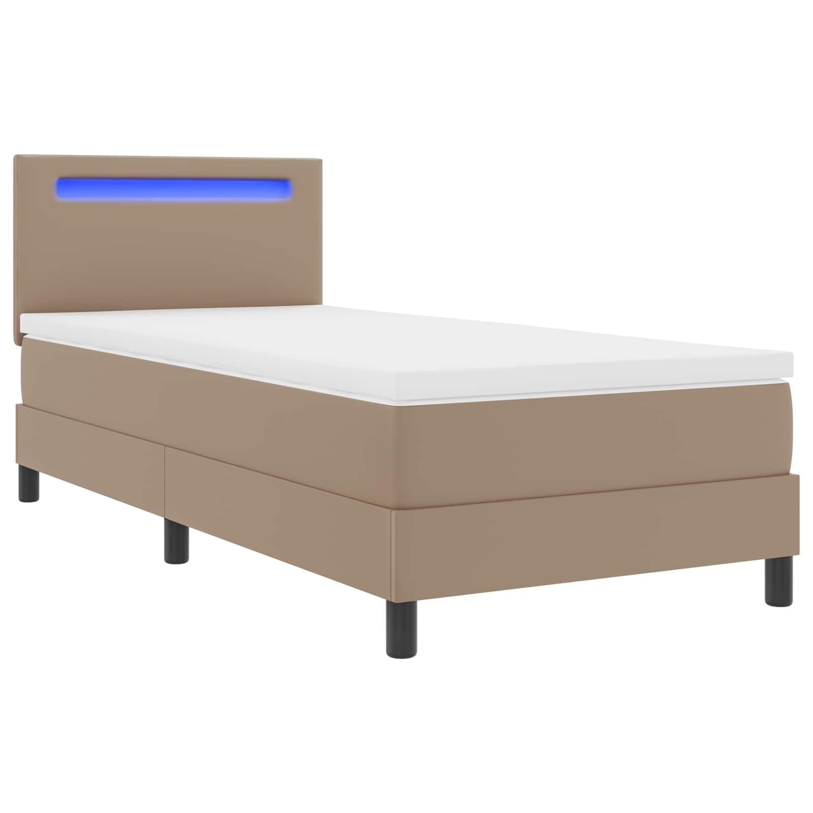 Krevet s opruga kutije Boja cappuccina 90 x 200 cm Umjetna koža