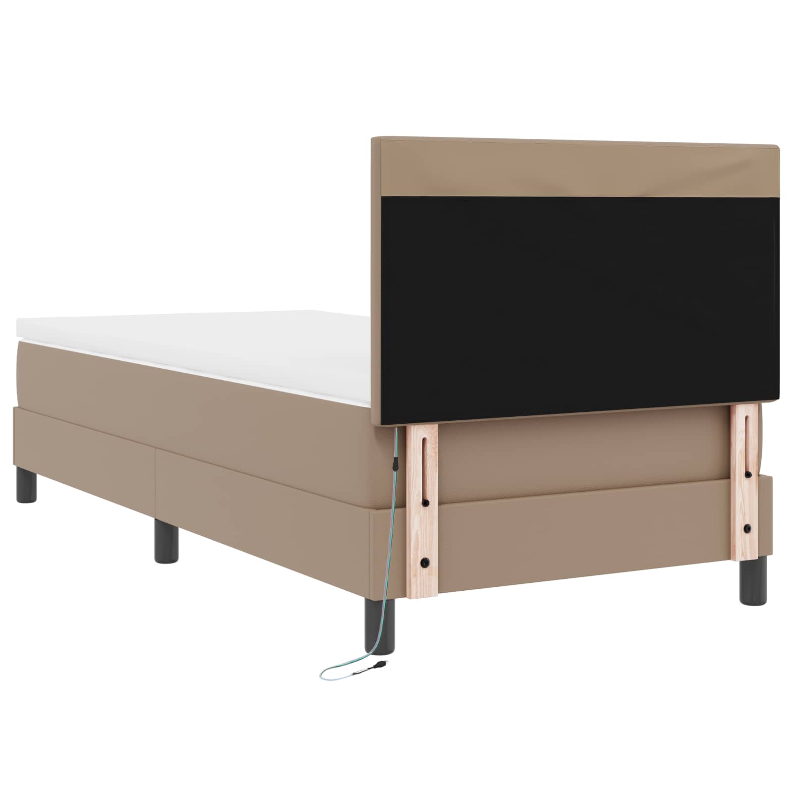 Krevet s opruga kutije Boja cappuccina 90 x 200 cm Umjetna koža