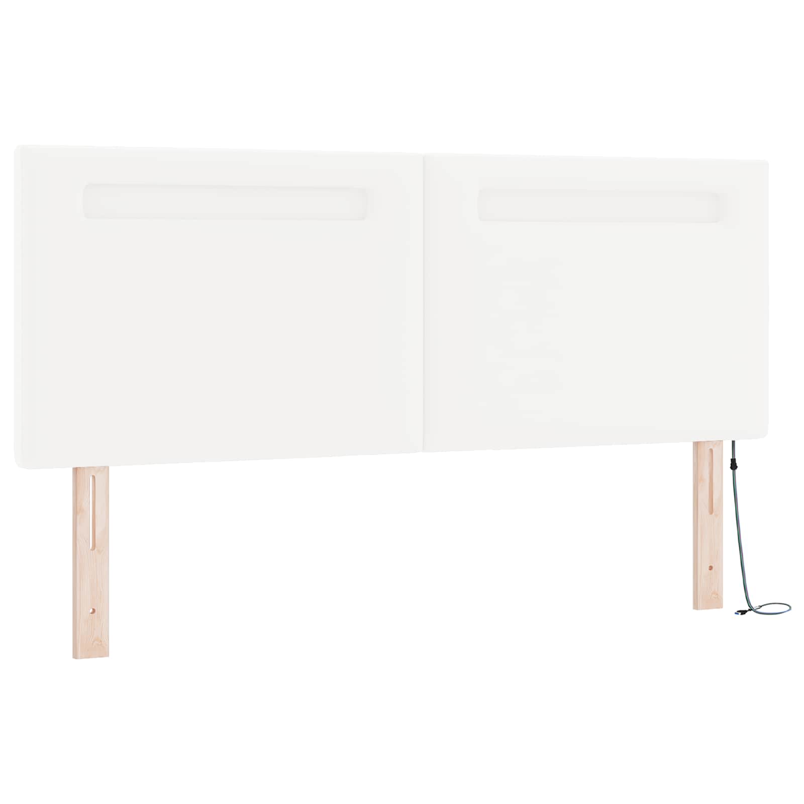 Krevet s opruga kutije Bijelo 160 x 200 cm Umjetna koža