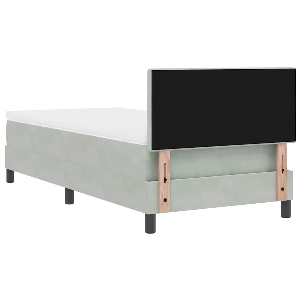 Krevet s opruga kutije Svijetlo siva 100 x 200 cm Baršun