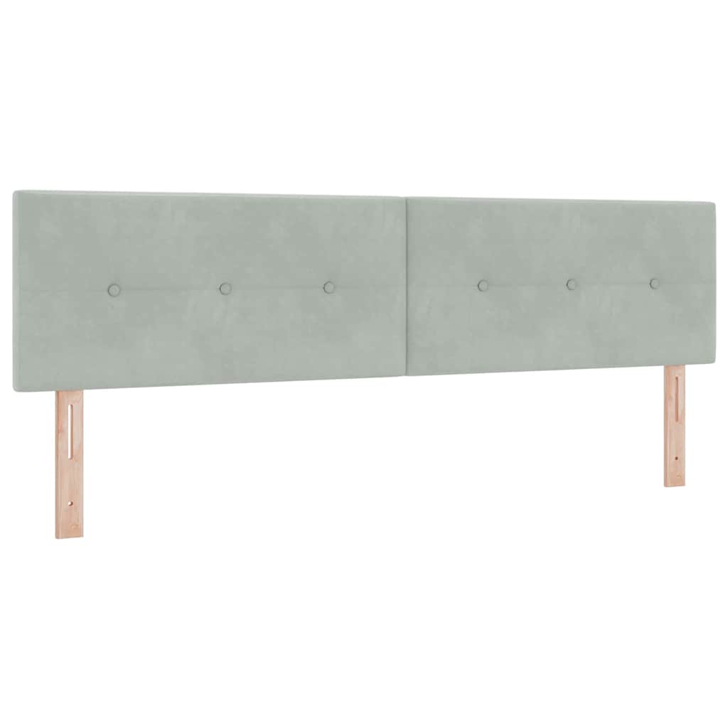 Krevet s opruga kutije Svijetlo siva 180 x 200 cm Baršun
