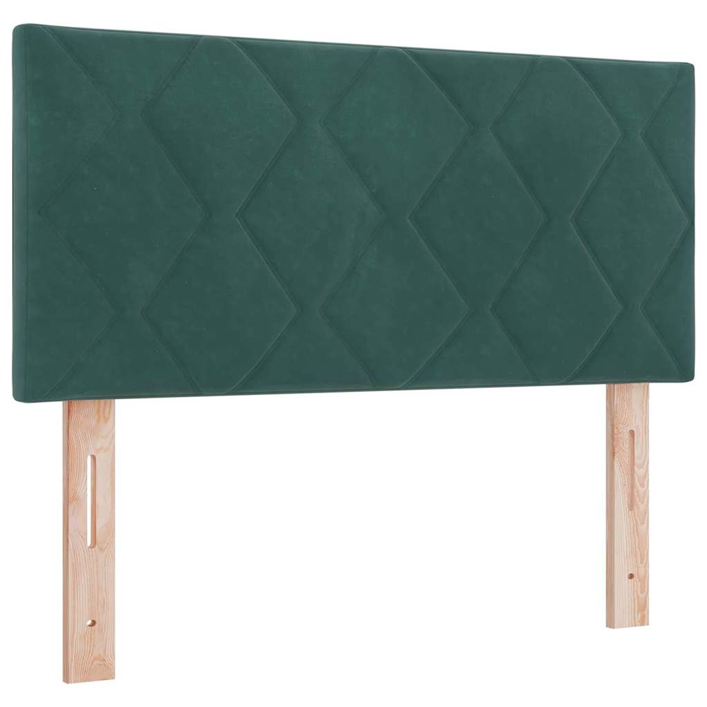 Krevet s opruga kutije Tamnozelena 90 x 190 cm Baršun
