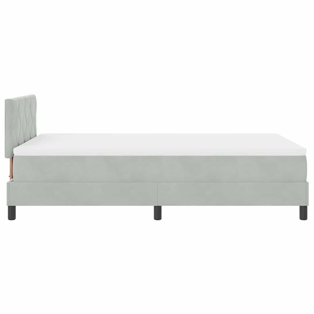Krevet s opruga kutije Svijetlo siva 120 x 190 cm Baršun