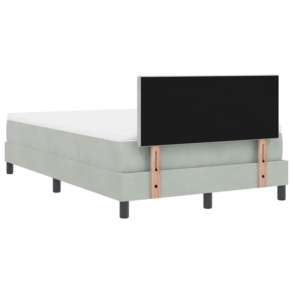 Krevet s opruga kutije Svijetlo siva 120 x 200 cm Baršun