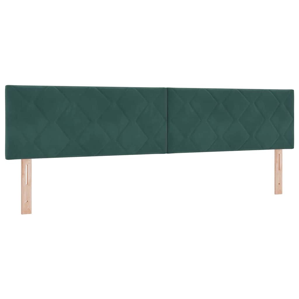 Krevet s opruga kutije Tamnozelena 200 x 200 cm Baršun