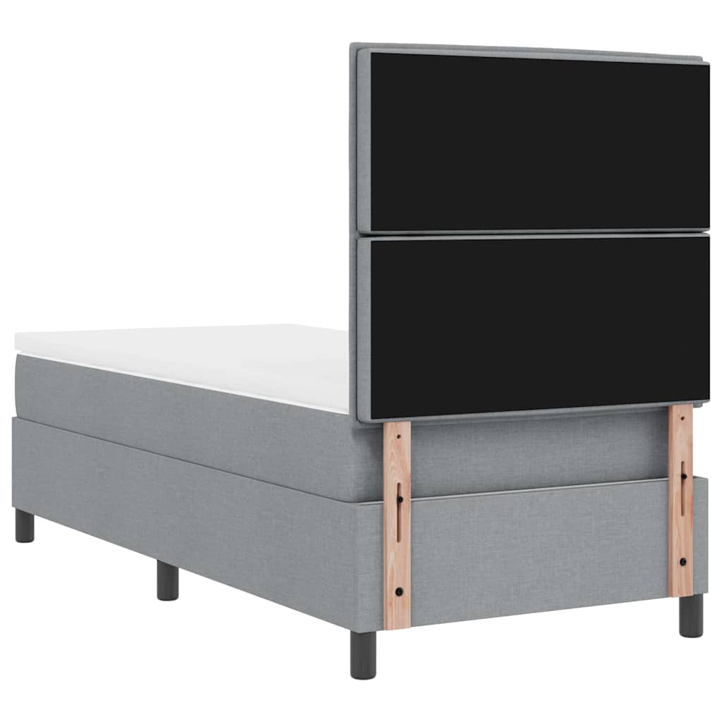 Krevet s opruga kutije Svijetlo siva 80 x 200 cm tkanina