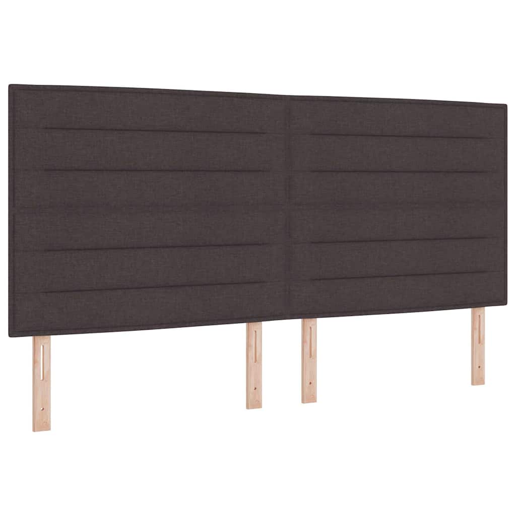 Krevet s opruga kutije Tamno smeđa 200 x 200 cm tkanina