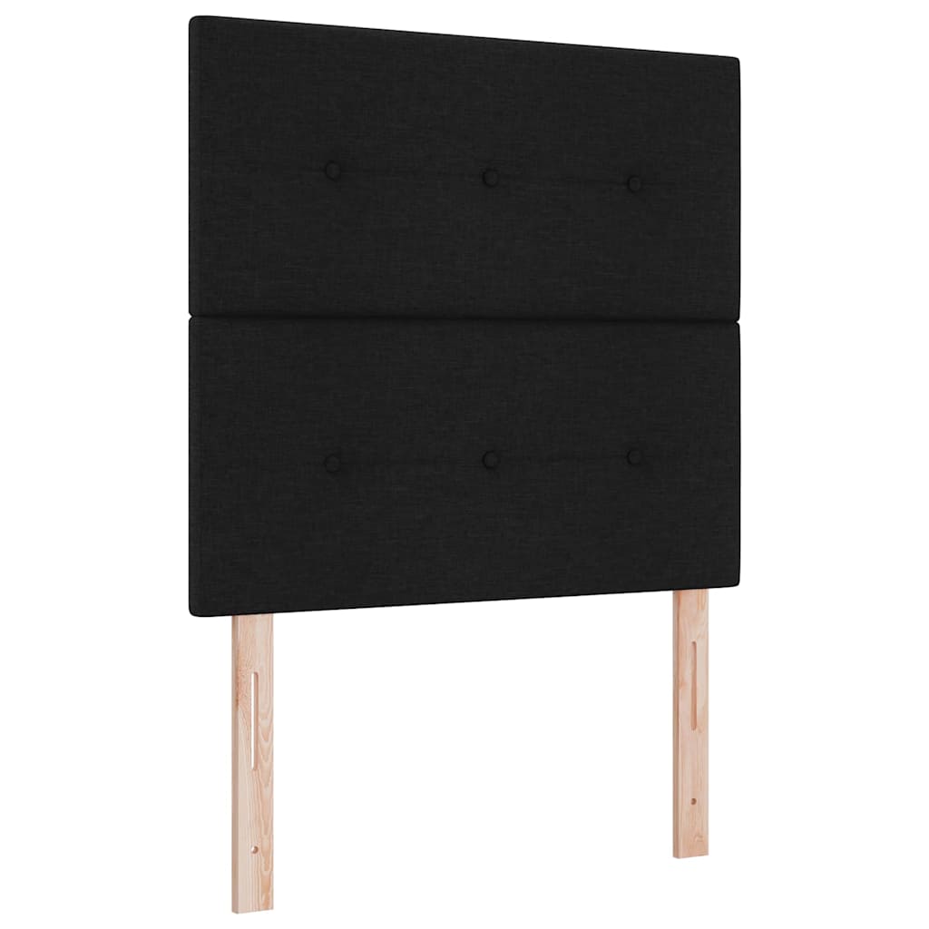 Krevet s opruga kutije s uzglavljem Crna 100 x 200 cm tkanina