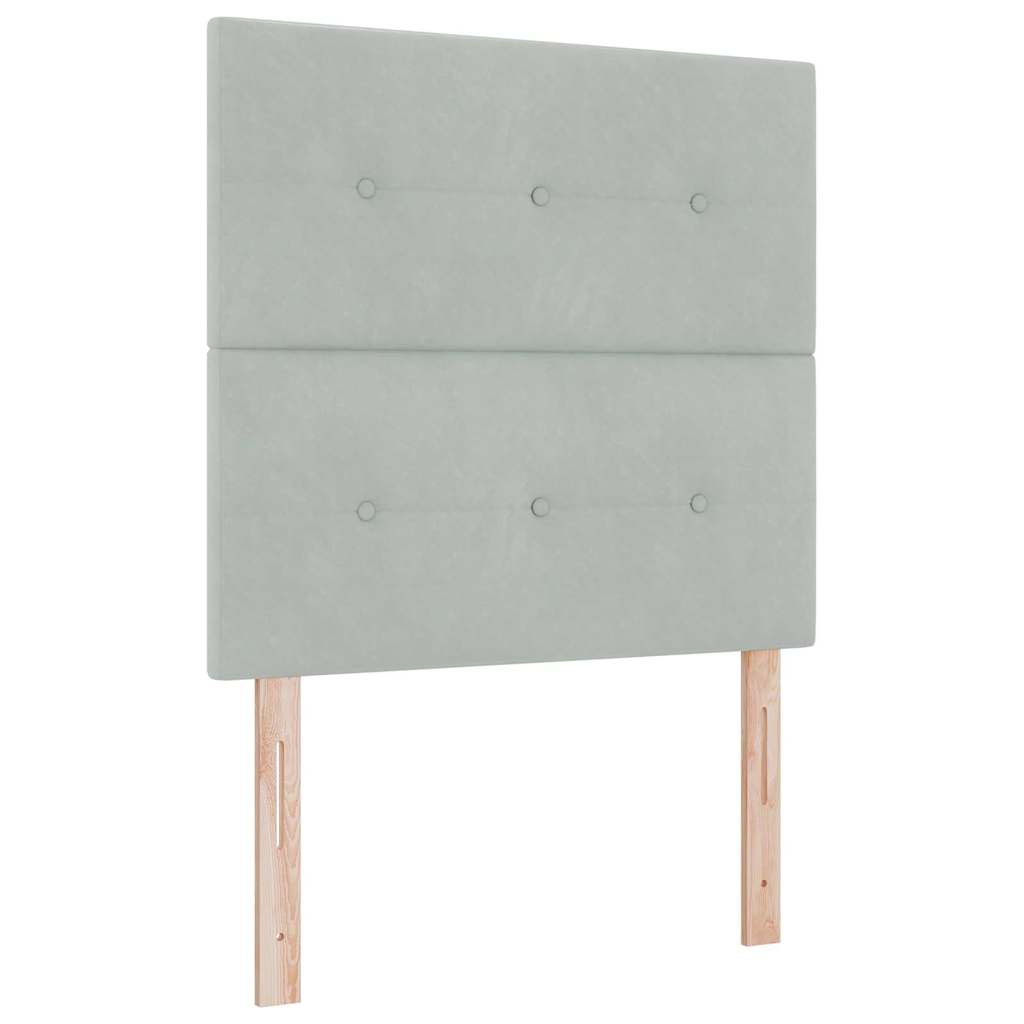 Krevet s opruga kutije Svijetlo siva 90 x 190 cm Baršun