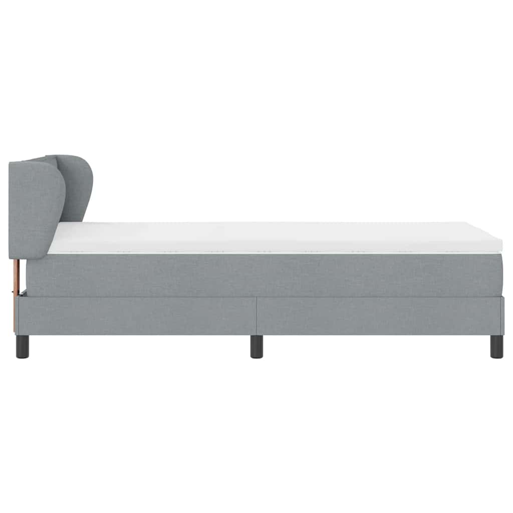 Krevet s opruga kutije Svjetlosiva 90 x 190 cm tkanina