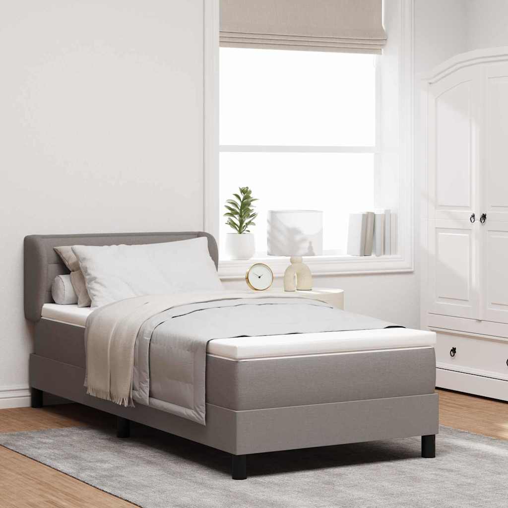 Krevet s opruga kutije Sivo-smeđa 90 x 200 cm tkanina