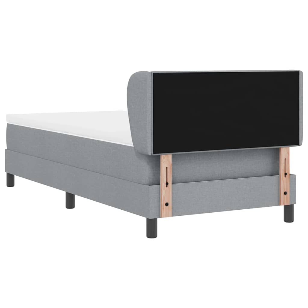 Krevet s opruga kutije Svjetlosiva 90 x 190 cm tkanina