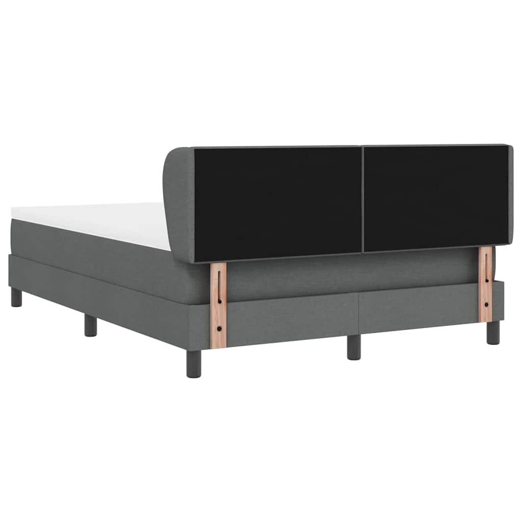 Krevet s opruga kutije Tamno siva 140 x 200 cm tkanina