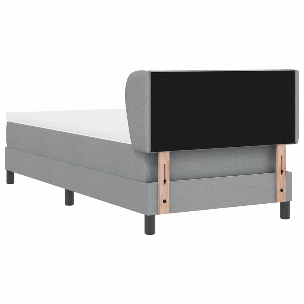 Krevet s opruga kutije Svjetlosiva 90 x 200 cm tkanina
