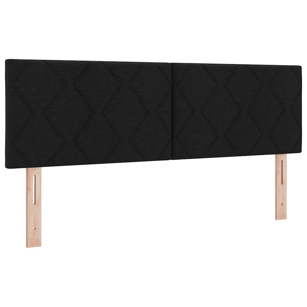 Krevet s opruga kutije s uzglavljem Crna 140 x 200 cm tkanina