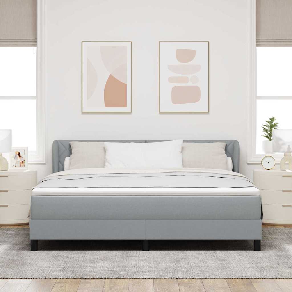 Krevet s opruga kutije Svjetlosiva 180 x 200 cm tkanina