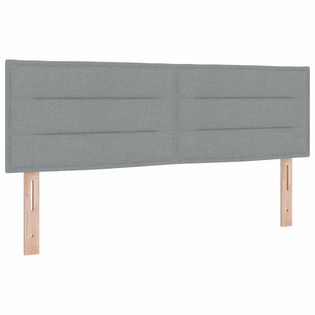 Krevet s opruga kutije Svjetlosiva 160 x 200 cm tkanina