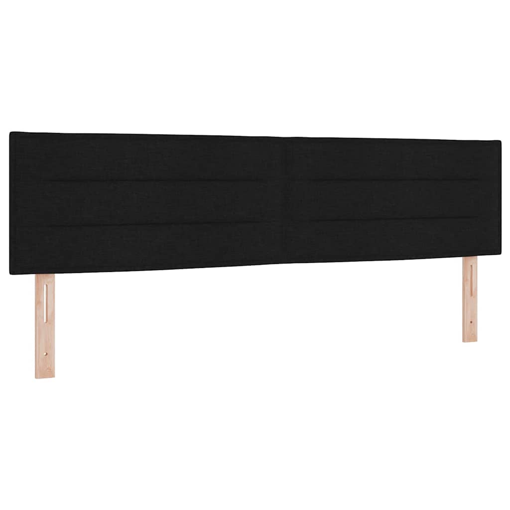 Krevet s opruga kutije s madracem Crna 180 x 200 cm tkanina