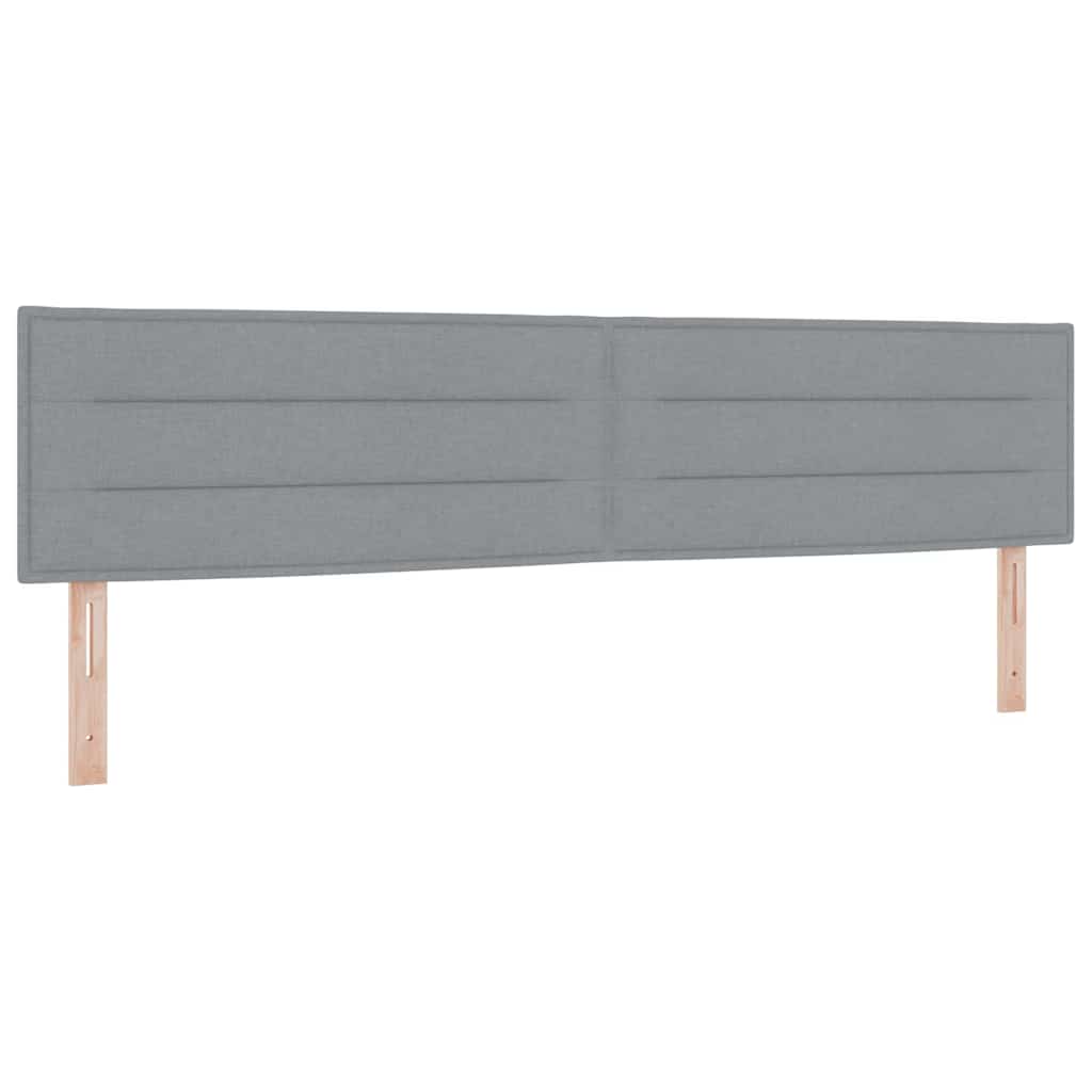 Krevet s opruga kutije Svjetlosiva 200 x 200 cm tkanina