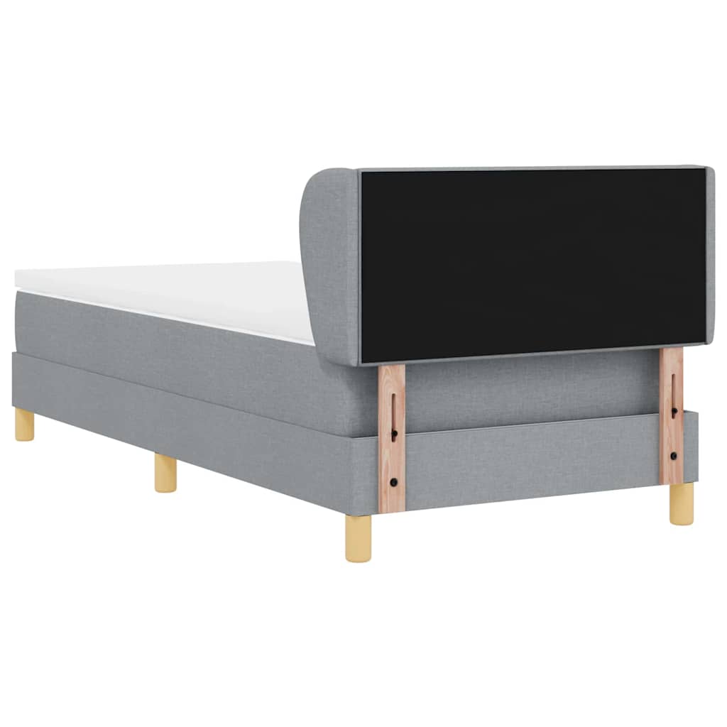 Krevet s opruga kutije Svjetlosiva 90 x 200 cm tkanina