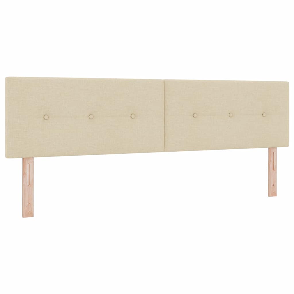 Krevet s opruga kutije s uzglavljem Krema 180 x 200 cm tkanina
