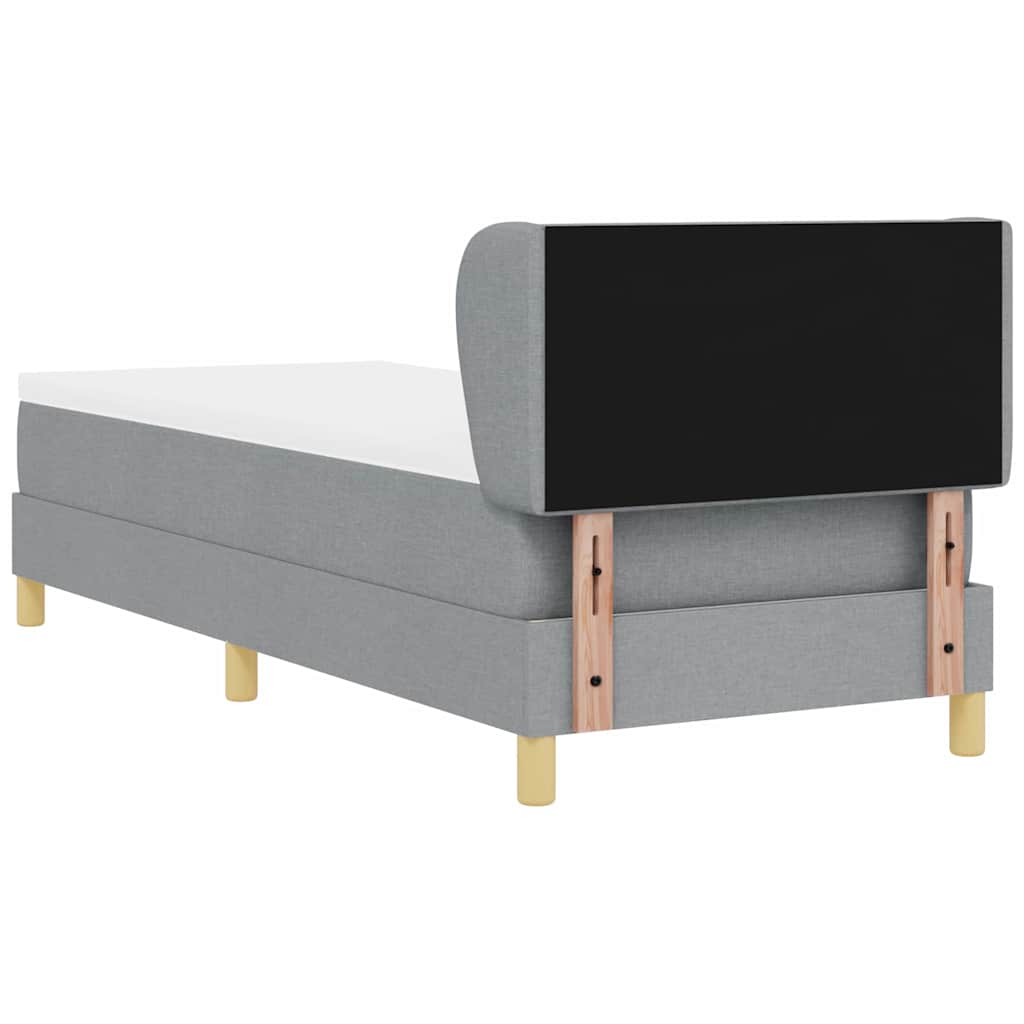 Krevet s opruga kutije Svjetlosiva 80 x 200 cm tkanina